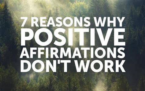 7 Reasons Positive Affirmations Aren't Working For You.